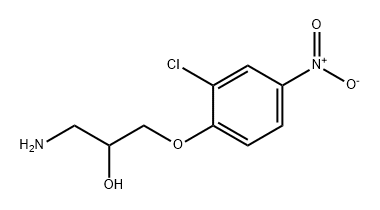 1-氨基-3-(2-氯-4-硝基苯氧基)丙烷-2-醇 结构式