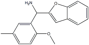 1-benzofuran-2-yl(2-methoxy-5-methylphenyl)methanamine 化学構造式