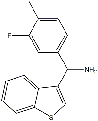 1-benzothiophen-3-yl(3-fluoro-4-methylphenyl)methanamine