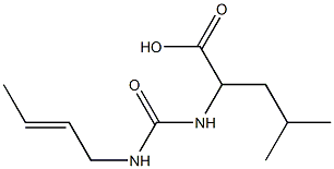 2-({[(2E)-but-2-enylamino]carbonyl}amino)-4-methylpentanoic acid Struktur