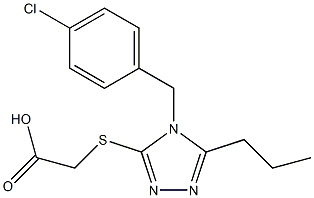 2-({4-[(4-chlorophenyl)methyl]-5-propyl-4H-1,2,4-triazol-3-yl}sulfanyl)acetic acid Struktur