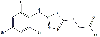 2-({5-[(2,4,6-tribromophenyl)amino]-1,3,4-thiadiazol-2-yl}sulfanyl)acetic acid