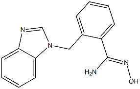 2-(1H-benzimidazol-1-ylmethyl)-N'-hydroxybenzenecarboximidamide Struktur