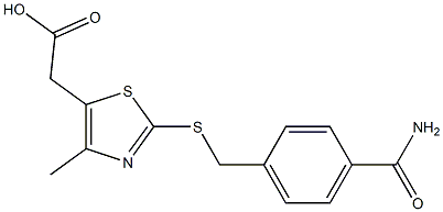 2-(2-{[(4-carbamoylphenyl)methyl]sulfanyl}-4-methyl-1,3-thiazol-5-yl)acetic acid Structure