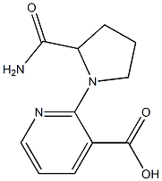 2-(2-carbamoylpyrrolidin-1-yl)pyridine-3-carboxylic acid 结构式
