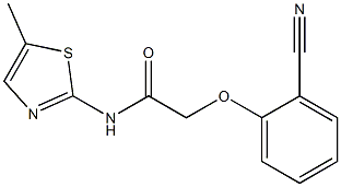 2-(2-cyanophenoxy)-N-(5-methyl-1,3-thiazol-2-yl)acetamide Structure