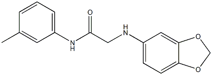 2-(2H-1,3-benzodioxol-5-ylamino)-N-(3-methylphenyl)acetamide