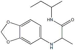  2-(2H-1,3-benzodioxol-5-ylamino)-N-(butan-2-yl)propanamide