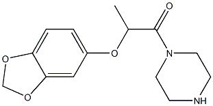 2-(2H-1,3-benzodioxol-5-yloxy)-1-(piperazin-1-yl)propan-1-one Structure