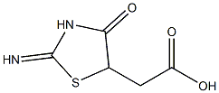 2-(2-imino-4-oxo-1,3-thiazolidin-5-yl)acetic acid Struktur