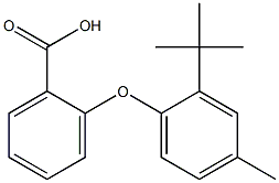 2-(2-tert-butyl-4-methylphenoxy)benzoic acid Struktur