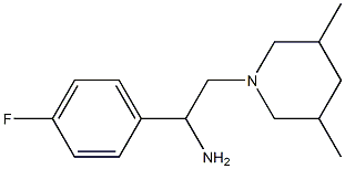 2-(3,5-dimethylpiperidin-1-yl)-1-(4-fluorophenyl)ethanamine Structure