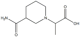 2-(3-carbamoylpiperidin-1-yl)propanoic acid Struktur