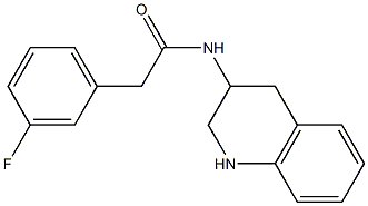 2-(3-fluorophenyl)-N-(1,2,3,4-tetrahydroquinolin-3-yl)acetamide,,结构式