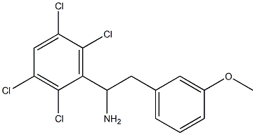 2-(3-methoxyphenyl)-1-(2,3,5,6-tetrachlorophenyl)ethan-1-amine Struktur