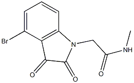2-(4-bromo-2,3-dioxo-2,3-dihydro-1H-indol-1-yl)-N-methylacetamide Structure