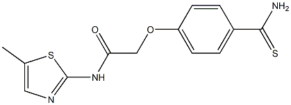 2-(4-carbamothioylphenoxy)-N-(5-methyl-1,3-thiazol-2-yl)acetamide Struktur