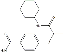 2-(4-carbamothioylphenoxy)-N-cyclohexylpropanamide 化学構造式
