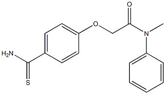 2-(4-carbamothioylphenoxy)-N-methyl-N-phenylacetamide Struktur