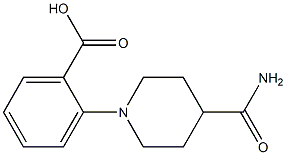 2-(4-carbamoylpiperidin-1-yl)benzoic acid Structure