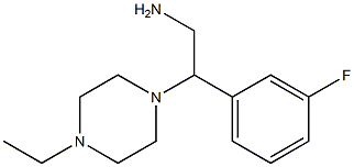2-(4-ethylpiperazin-1-yl)-2-(3-fluorophenyl)ethanamine Struktur