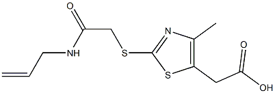  2-(4-methyl-2-{[(prop-2-en-1-ylcarbamoyl)methyl]sulfanyl}-1,3-thiazol-5-yl)acetic acid