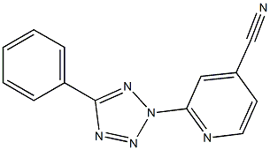 2-(5-phenyl-2H-1,2,3,4-tetrazol-2-yl)pyridine-4-carbonitrile Struktur