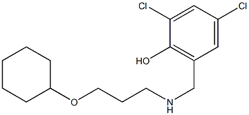  2,4-dichloro-6-({[3-(cyclohexyloxy)propyl]amino}methyl)phenol