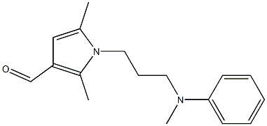 2,5-dimethyl-1-{3-[methyl(phenyl)amino]propyl}-1H-pyrrole-3-carbaldehyde Struktur