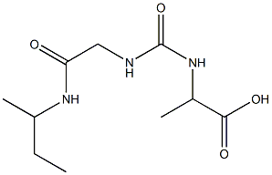 2-[({[2-(sec-butylamino)-2-oxoethyl]amino}carbonyl)amino]propanoic acid Struktur