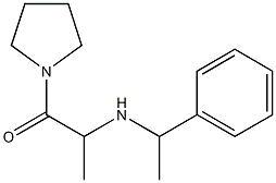 2-[(1-phenylethyl)amino]-1-(pyrrolidin-1-yl)propan-1-one Struktur