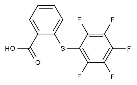 2-[(2,3,4,5,6-pentafluorophenyl)sulfanyl]benzoic acid,,结构式