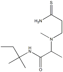 2-[(2-carbamothioylethyl)(methyl)amino]-N-(2-methylbutan-2-yl)propanamide Structure