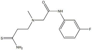 2-[(2-carbamothioylethyl)(methyl)amino]-N-(3-fluorophenyl)acetamide Structure