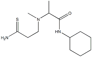 2-[(2-carbamothioylethyl)(methyl)amino]-N-cyclohexylpropanamide Struktur
