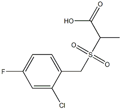 2-[(2-chloro-4-fluorobenzyl)sulfonyl]propanoic acid Structure