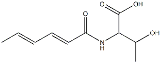 2-[(2E,4E)-hexa-2,4-dienoylamino]-3-hydroxybutanoic acid Structure