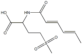 2-[(2E,4E)-hexa-2,4-dienoylamino]-4-(methylsulfonyl)butanoic acid