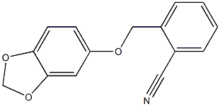 2-[(2H-1,3-benzodioxol-5-yloxy)methyl]benzonitrile Structure