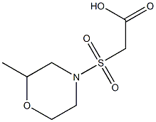 2-[(2-methylmorpholine-4-)sulfonyl]acetic acid 结构式
