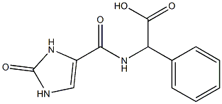 2-[(2-oxo-2,3-dihydro-1H-imidazol-4-yl)formamido]-2-phenylacetic acid Structure