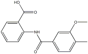2-[(3-methoxy-4-methylbenzene)amido]benzoic acid Struktur