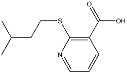 2-[(3-methylbutyl)thio]nicotinic acid Structure