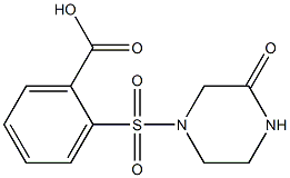 2-[(3-oxopiperazine-1-)sulfonyl]benzoic acid Struktur