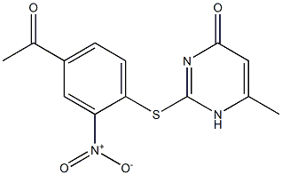 2-[(4-acetyl-2-nitrophenyl)sulfanyl]-6-methyl-1,4-dihydropyrimidin-4-one