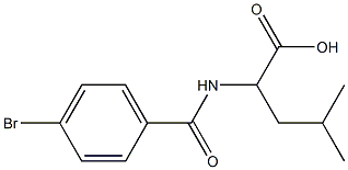 2-[(4-bromobenzoyl)amino]-4-methylpentanoic acid Structure