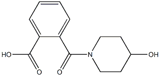 2-[(4-hydroxypiperidin-1-yl)carbonyl]benzoic acid Structure