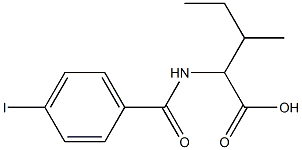 2-[(4-iodophenyl)formamido]-3-methylpentanoic acid Struktur