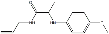 2-[(4-methoxyphenyl)amino]-N-(prop-2-en-1-yl)propanamide Struktur