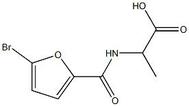 2-[(5-bromo-2-furoyl)amino]propanoic acid Structure
